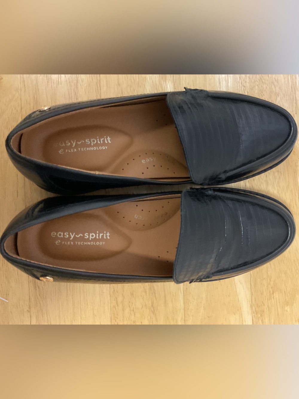 New Easy Spirit Black Leather Loafers Size 7, easy arch - Picture 7 of 8
